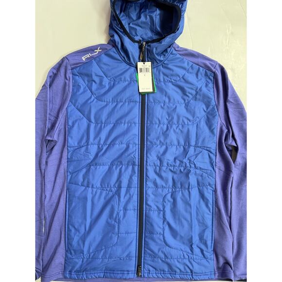 RLX Ralph Lauren Golf Jacket Quilted Hooded Wool Blend Men's Size L Nwt - Picture 9 of 16